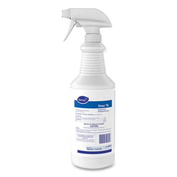 Virex Tb 1 Qt. Lemon Disinfectant Cleaner - Quart Bottle - quaternary-based