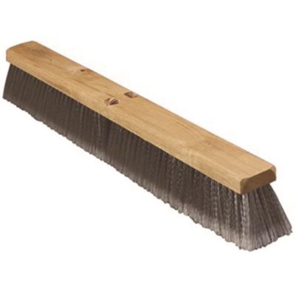 Renown 24 in. Polypropylene Broom Fine Sweep Flagged with 3 in. Trim Grey (12-Case)