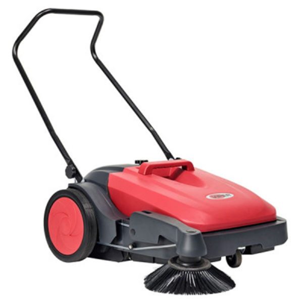 50000504 28? Manual push sweeper, right side broom included, 10 gallon hopper