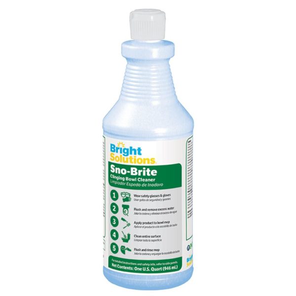 Bright Solutions? Sno-Brite Bowl Cleaner 1 Qt Hydrochloric Acid Dark Blue Mint Liquid