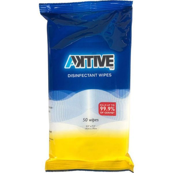 50ct Packs of AKTIVE Disinfecting Wipes