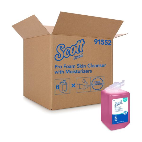 Scott Pro 1 l Floral Scent Liquid Hand Soap with Moisturizers, Pink (6 Bottles/Case)