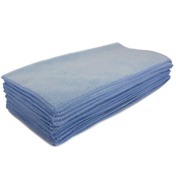 Renown 16 In. X 16 In. Premium Microfiber Cleaning Cloth, Blue (12-Pack)