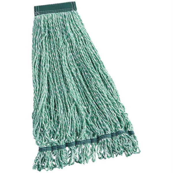 Rubbermaid Commercial Products Web Foot Green Large Microfiber Wet String Mop Head With 5 In. Head B