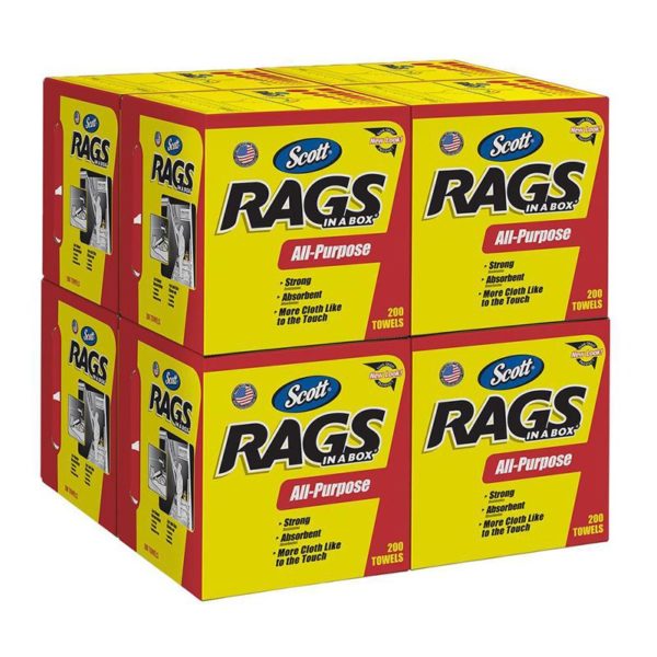 Scott Rags In A Box, All-Purpose, POP-UP Box (8 Boxes/Case)