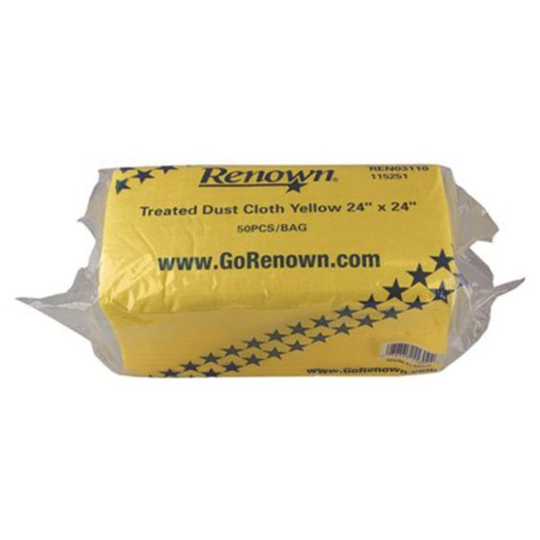 Renown DUST CLOTH TREATED 24X24 IN. YELLOW