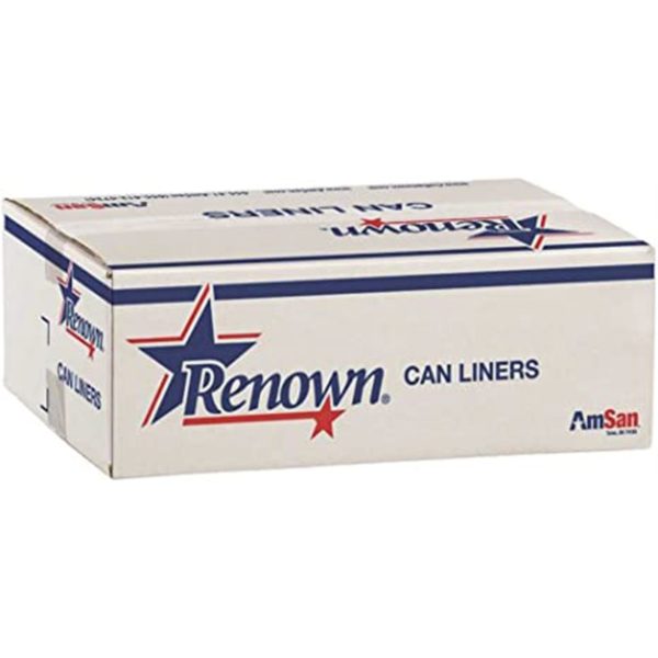 Renown Natural Institutional 15 Gal. 6 mic 24 in. x 33 in. Trash Can Liner (1,000 per Case)