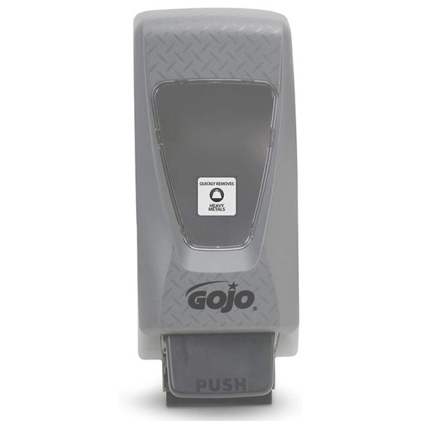 gojo pro tdx 2000 push-style hand soap dispenser, gray, for 2000 ml pro tdx heavy hand cleaner