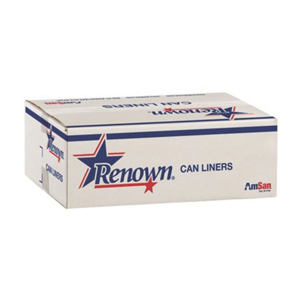 Renown Fits 20 Gal to 30 Gal size Cans 30 in. x 37 in. 16 mic Natural HDPE Can Liner (25/Roll, 10 R